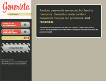 Tablet Screenshot of generista.com